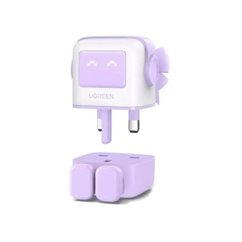 UGREEN Uno RG 65W 3-Port GaN Fast Charger UK (Purple)