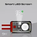 Promate 10000mAh Transparent Smartphone and Apple Watch Charging Power Bank with USB-C & Lightning Cable (Red)