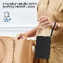 Promate Slim Leather Passport Holder with RFID Protection & Smart Tracking (Black)