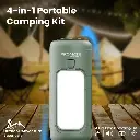 Promate 4-in-1 Multifunctional Camping Kit LED Light, 6000mAh Power Bank, and Bluetooth Speaker (Gray)