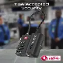 Promate Smart Lock Tracking TSA Approved works with Apple Find My (Black)