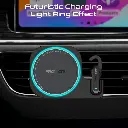 Promate 2-in-1 MagSafe Wireless Car Charger 15W Built-in Wireless Mono ENC Earphone (Black)