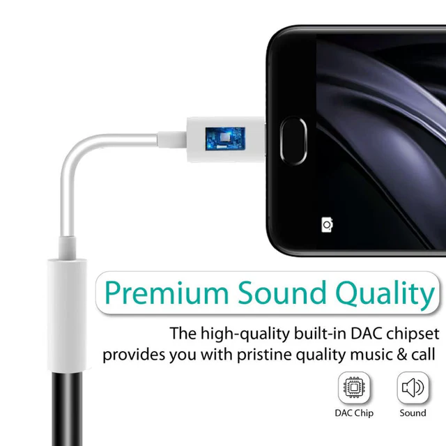 Promate  Adapter USB-C to 3.5mm AUX (White)