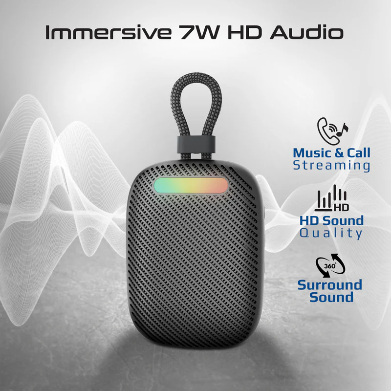 Promate CrystalSound™ 7W High-Definition Wireless Speaker (Black)