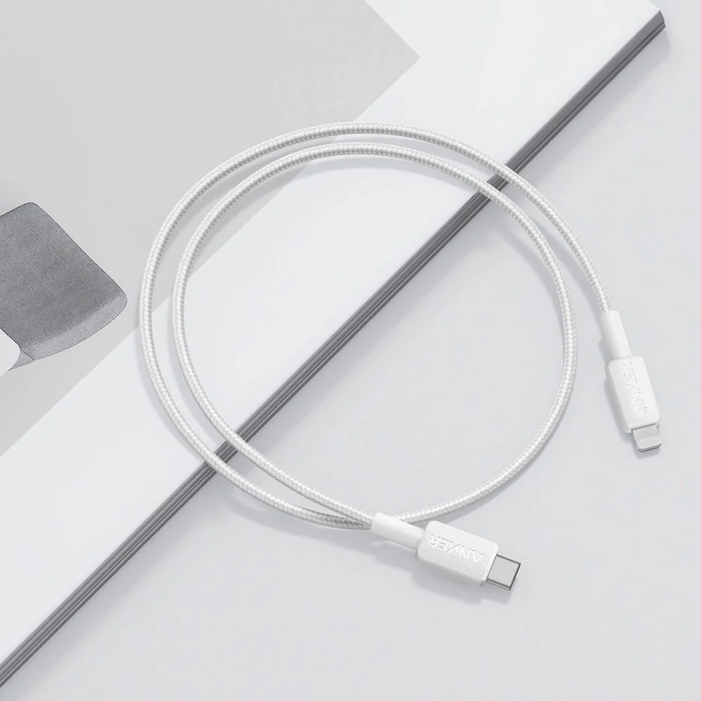 Anker Braided 322 USB-C to Lightning Cable 1M (White)