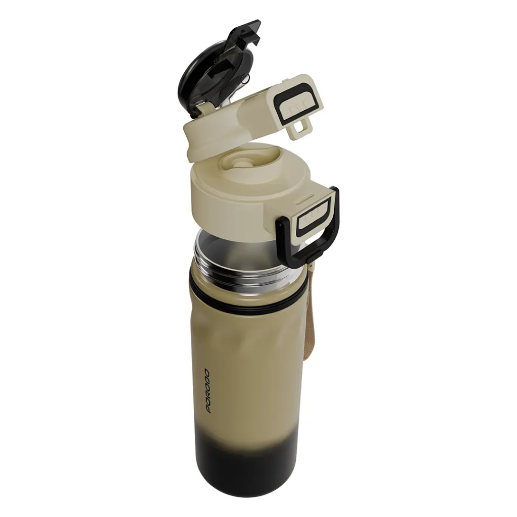 Porodo Lifestyle Powersip Sports Water Bottle 670ML (Beige)