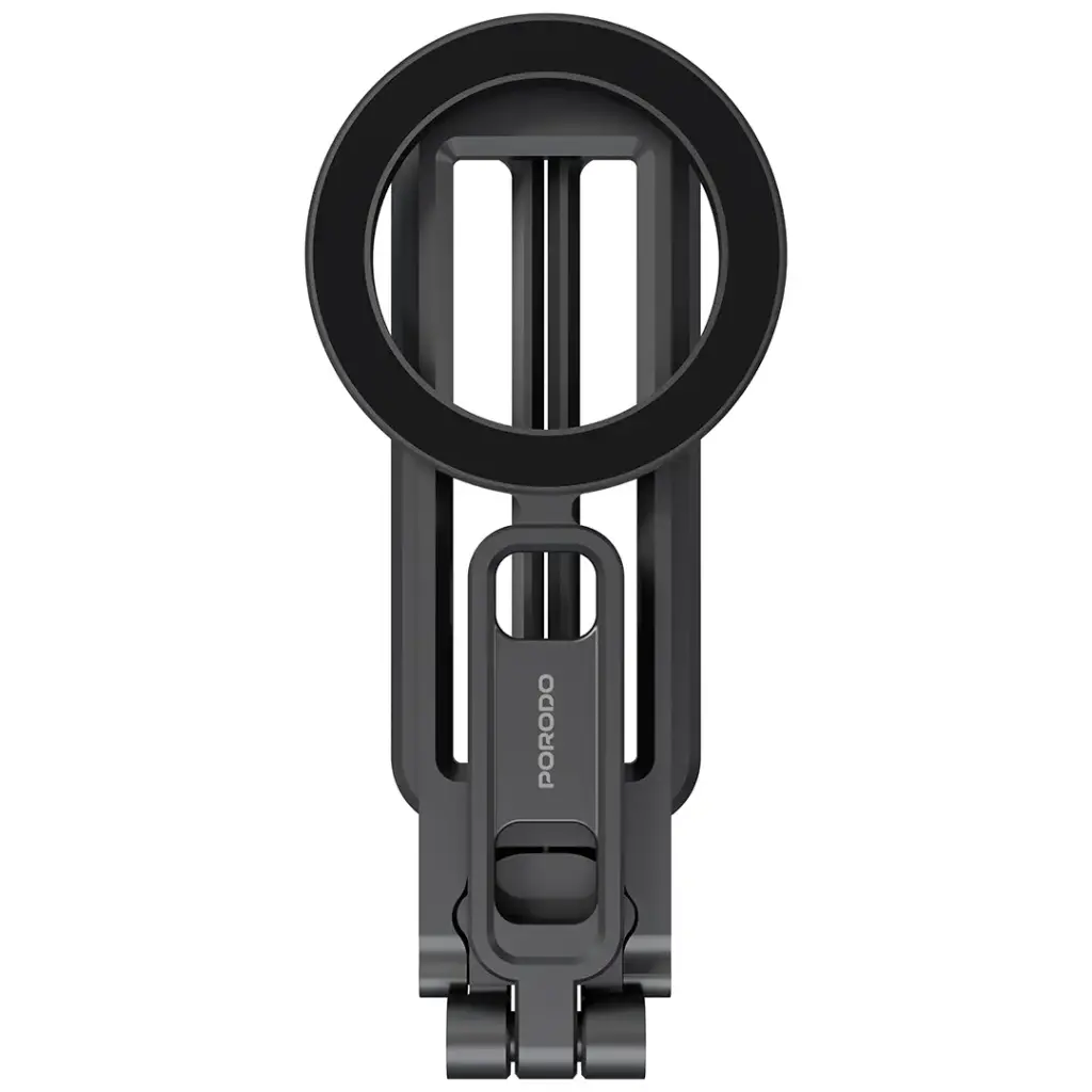 Porodo Holdflex Foldable Phone Holder with Aluminum Magnetic Stand (Black)