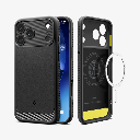 Spigen Rugged Armor MagFit Case for iPhone 17 Pro Max (Matte Black)