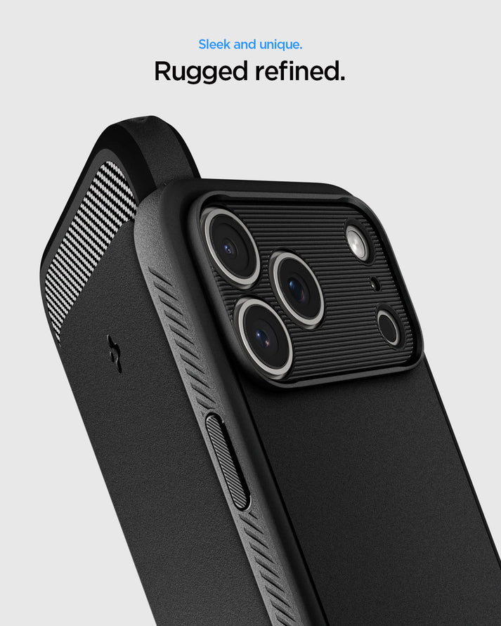 Spigen Rugged Armor MagFit Case for iPhone 17 Pro Max (Matte Black)