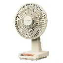 Porodo Lifestyle Chillo Portable Desk Fan with Oscillating Function & Indicator Lights (Beige)