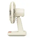 Porodo Lifestyle Chillo Portable Desk Fan with Oscillating Function & Indicator Lights (Beige)