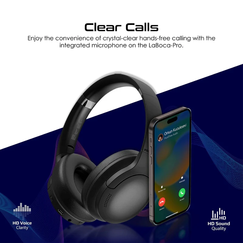 Promate LaBoca
High Fidelity Over-Ear Wireless Headphones (Black)