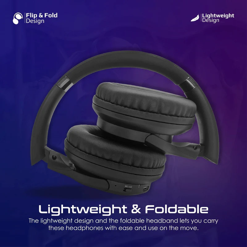 Promate LaBoca
High Fidelity Over-Ear Wireless Headphones (Black)