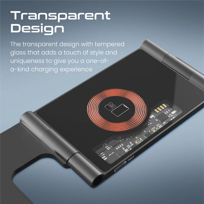 Promate 15W AuraFold-Trio
Ultra-Slim Foldable MagSafe Wireless Charger (Black)