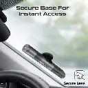 Promate All-in-One Emergency Rescue Tool with Hammer, Seatbelt Cutter & LED Light (Black)