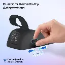 Promate High-Sensitivity Portable Door Stopper Alarm with Instant Trigger & Dual Sensitivity mode (Black)