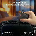 Promate High-Sensitivity Portable Door Stopper Alarm with Instant Trigger & Dual Sensitivity mode (Black)