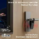 Promate High-Sensitivity Portable Door Stopper Alarm with Instant Trigger & Dual Sensitivity mode (Black)