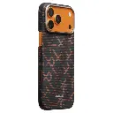PITAKA Monogram Edge Case for iPhone 17 Pro（Leaping - Black/orange）