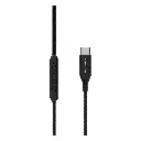 Powerology Voro Earhook USB-C Wired Earphones (Black)