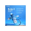 Porodo MINILINK Transparent 3-in-1 OTG Adapter (Gray)