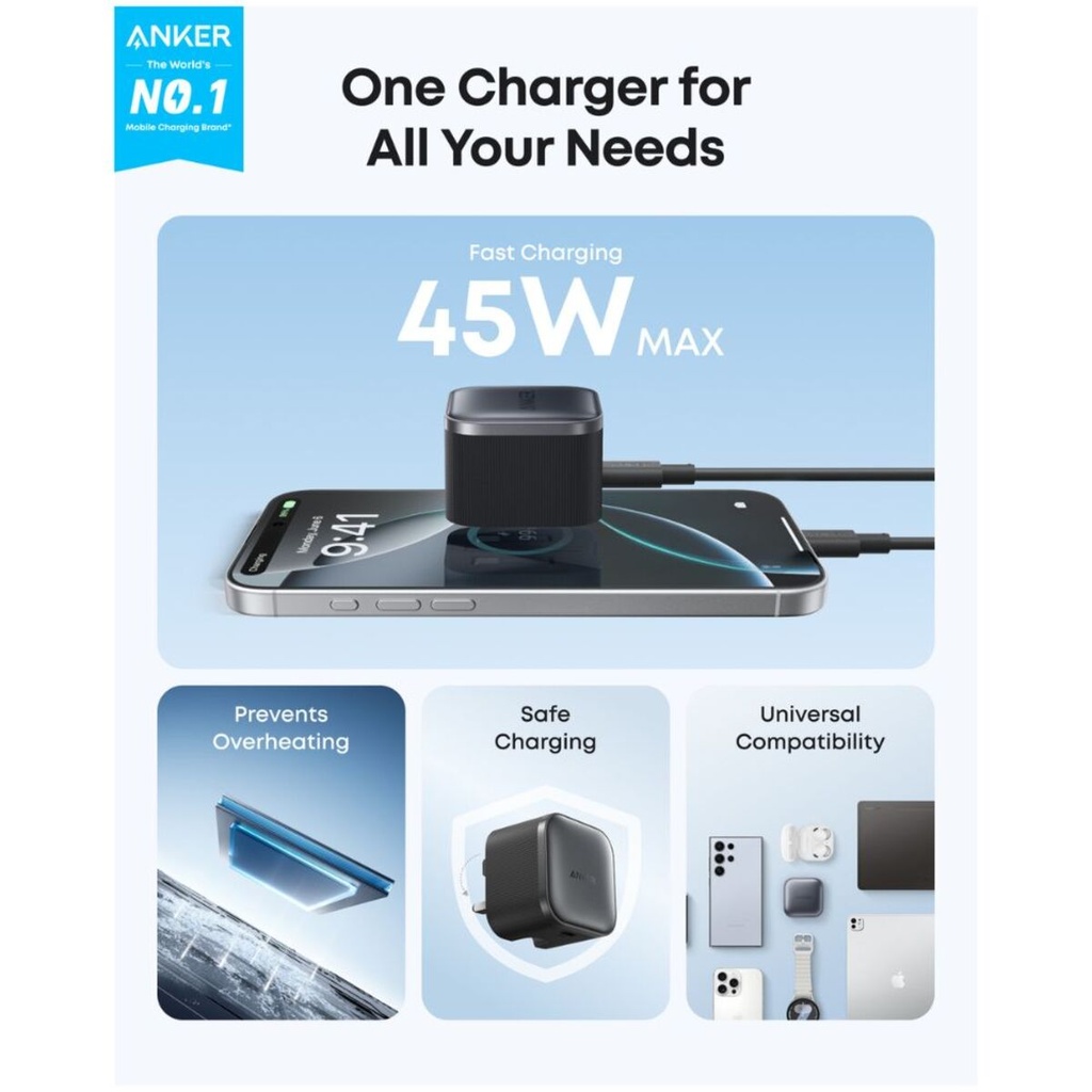 Anker Nano Charger 45W (Black)
