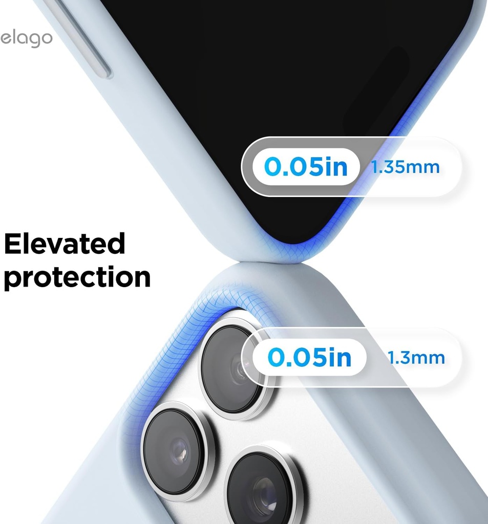 Elago Magnetic Silicone Case for iPhone 17 Pro/18 Pro (Light Blue)