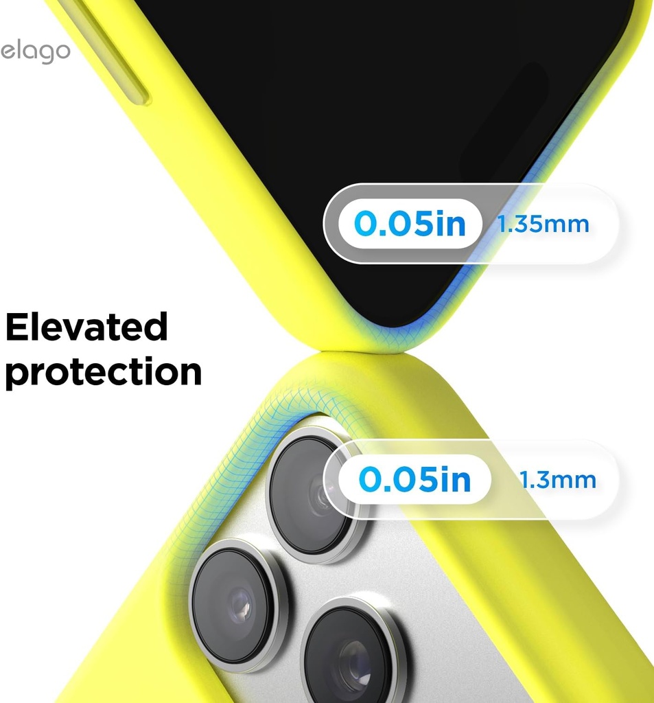 Elago Magnetic Silicone Case for iPhone 17 Pro Max/18 Pro Max (Neon Yellow)