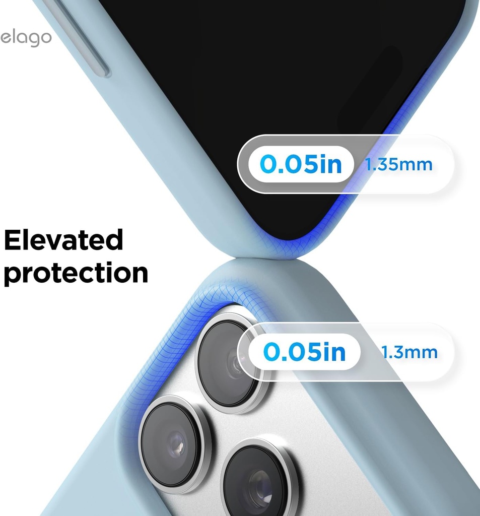 Elago Magnetic Silicone Case for iPhone 17 Pro Max/18 Pro Max (Sky Blue)