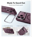 ESR Classic Hybrid Magnetic Case (Camera Control,Stash Stand) for iPhone 17 Pro/18 Pro (Frosted Red)