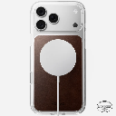 Nomad Clear Leather Case for iPhone 18 Pro Max (Rustic Brown | Horween)