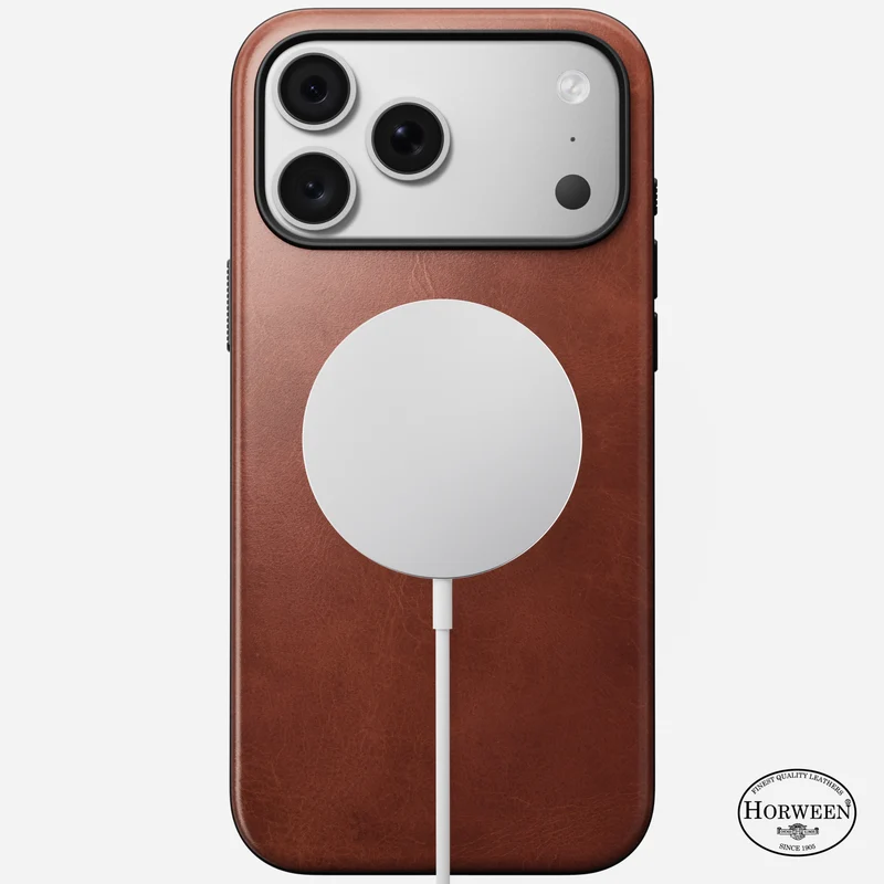 Nomad Modern Leather Case for iPhone 18 Pro (Brown)
