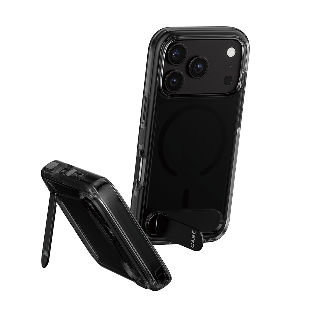 CARE by PanzerGlass® Kickstand Magsafe Case for iPhone 18 Pro Max (Smokey Black) 