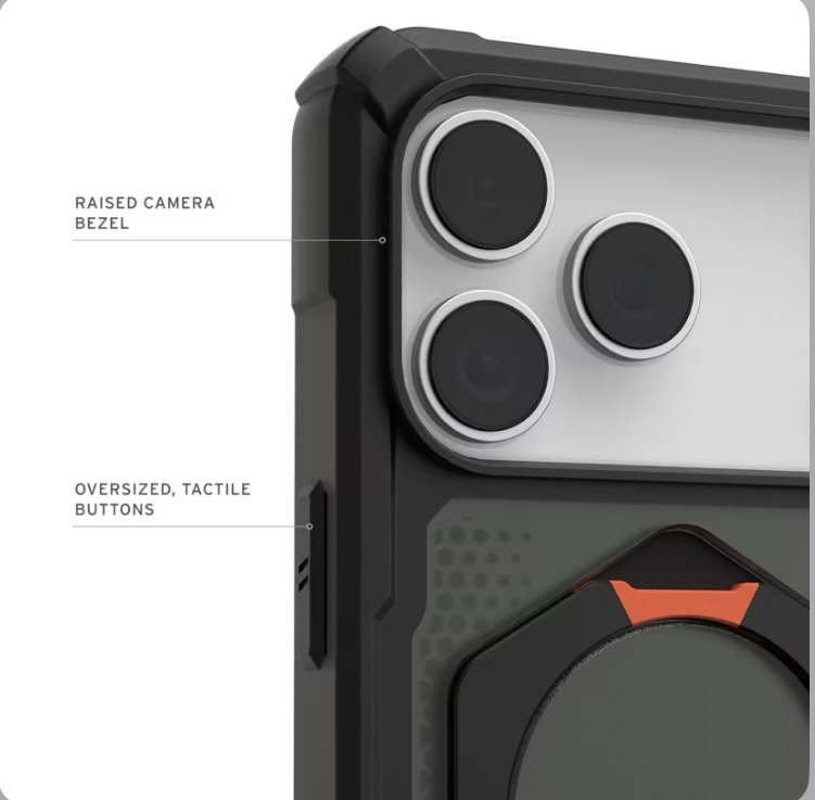 UAG  Plasma XTE 360 Magsafe Case for iPhone 17 Pro Max/18 Pro Max (Black/Orange)
