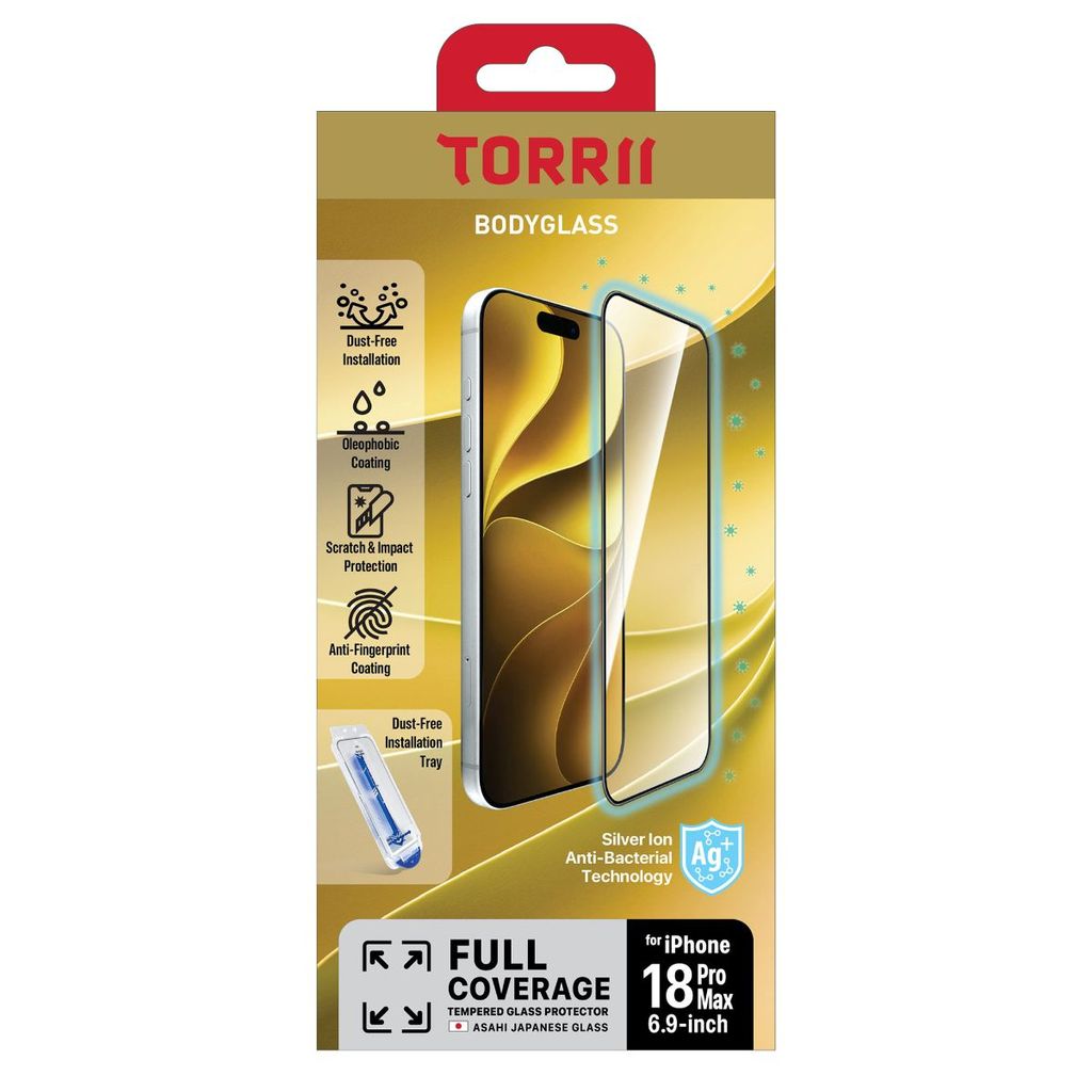 Torrii Bodyglass Screen Protector for iPhone 18 Pro Max (Clear)