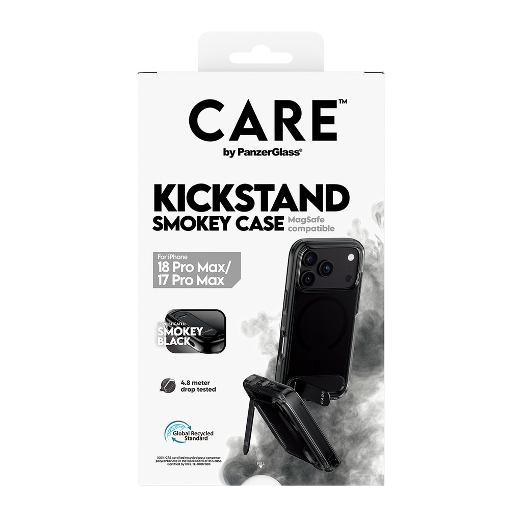 CARE by PanzerGlass® Kickstand Magsafe Case for iPhone 18 Pro Max (Smokey Black) 