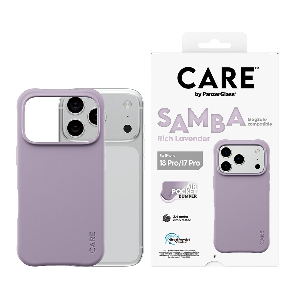 CARE by PanzerGlass® TPU MagSafe Case for iPhone 18 Pro (Samba Lavender)