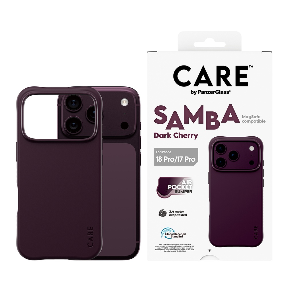 CARE by PanzerGlass® TPU MagSafe Case for iPhone 18 Pro (Samba Burgundy)