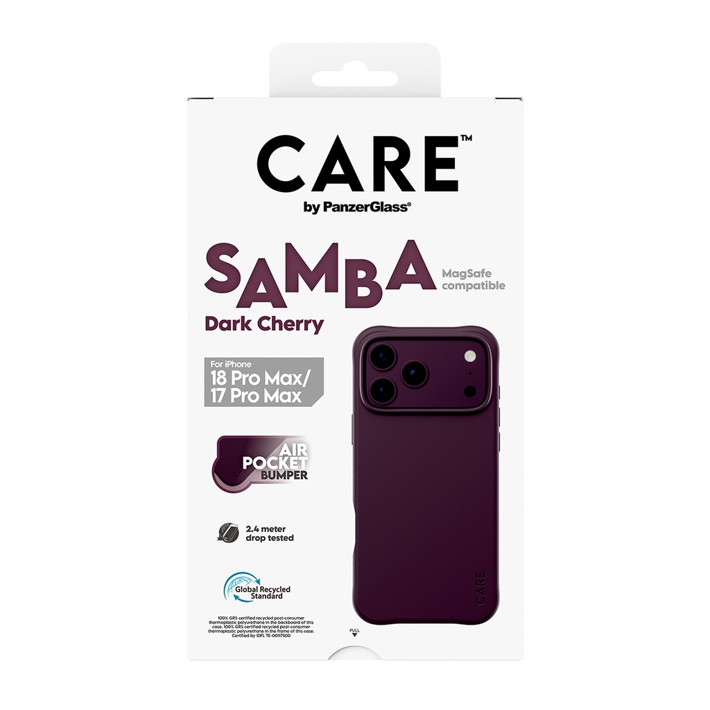 CARE by PanzerGlass® TPU MagSafe Case for iPhone 18 Pro Max (Samba Burgundy)