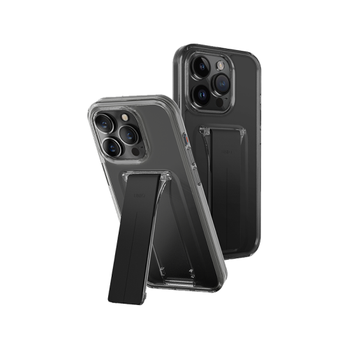 Uniq Hybrid Heldro Mount With Stand Case for iPhone 15 Pro (Vapour Smoke)