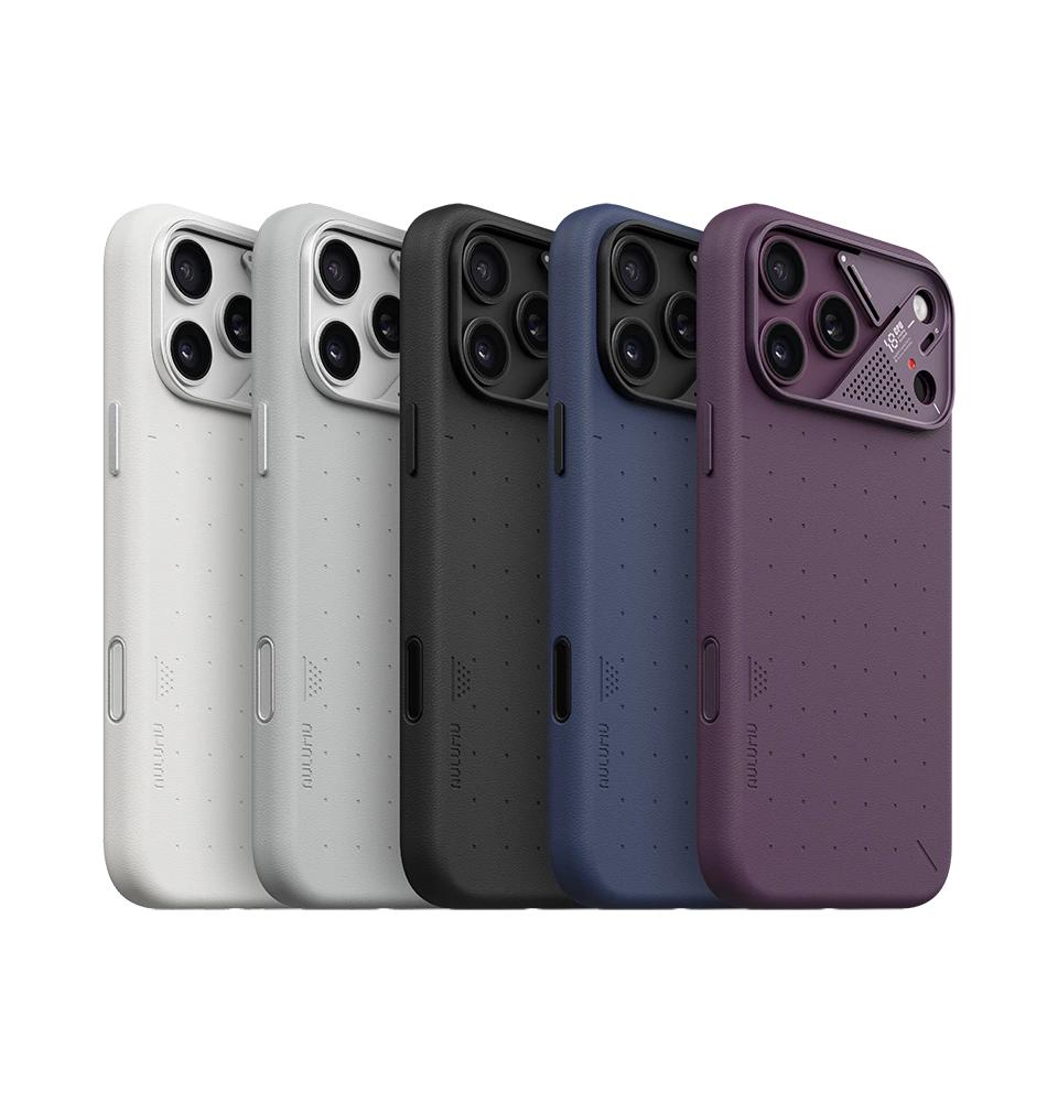 AULUMU Particle Vegan Leather Case for iPhone 18 Pro (White)