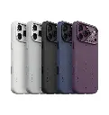 AULUMU Particle Vegan Leather Case for iPhone 18 Pro (Dark Blue)