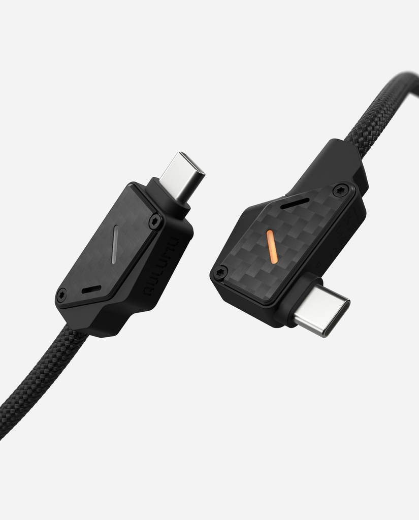 AULUMU Light Carbon 240W Hi-Speed Charging & Data USB-C Cable (Carbon Black - 1.2m)