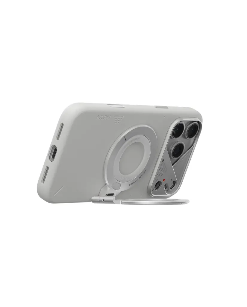 AULUMU Infinite 360° MagSafe Stand | 3-Axis Rotation (Silver)