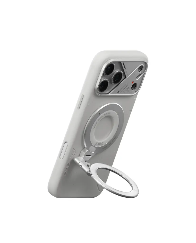 AULUMU Infinite 360° MagSafe Stand | 3-Axis Rotation (Silver)