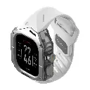 AULUMU Case with Titanium Cover and Band for Apple Watch Ultra (Titanium + White Band)