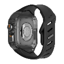 AULUMU Case with Titanium Cover and Band for Apple Watch Ultra (Titanium + Black Band)