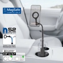 Promate CuPro-1 Universal Cup Holder Mount with Flexible Gooseneck & Magnetic Holder (Black)
