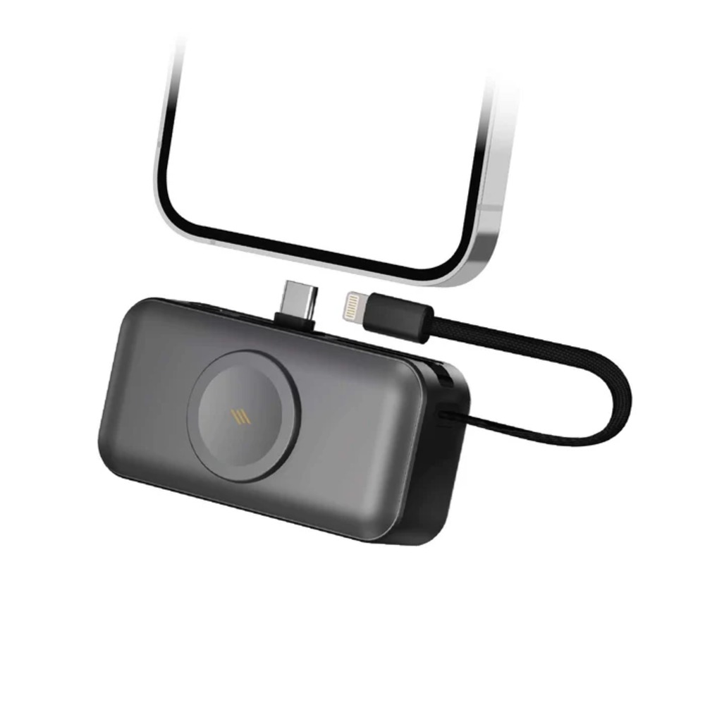 Smartix PowerPro 3 in 1 Power Bank with Apple Watch Charger 5000mAh (Black)