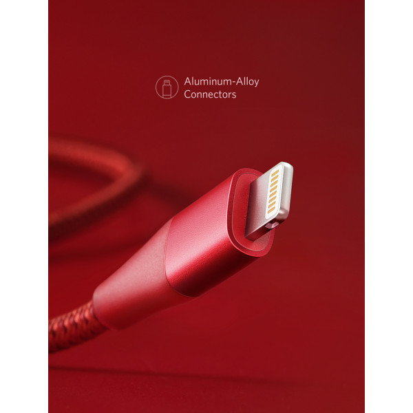 Anker Powerline+ II Lightning 0.9m/3ft C89 (Red)